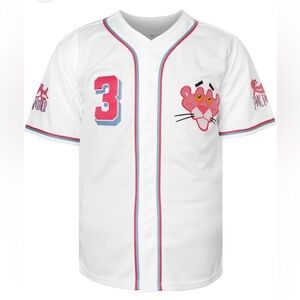 Pink Panther 3 White Baseball Jersey Men’s XL